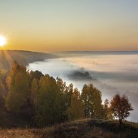 Рассвет и туман на Подкаменной горе :: Алексей Сметкин