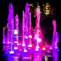 Ночной фонтан в Центральном парке :: Елена Берсенёва