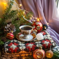 Чашечка кофе, теплый шарф и уютные огоньки :: Ольга Бекетова