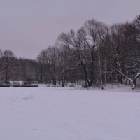 Рюминский пруд под ледяным панцырем (панорама) :: Александр Буянов