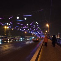 Новогоднее украшение Дворцового моста :: Валентина Папилова