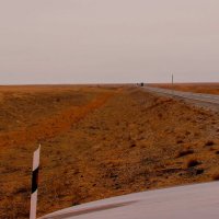 Только дорога оживляет пустынный пейзаж на многие километры :: Вячеслав Случившийся