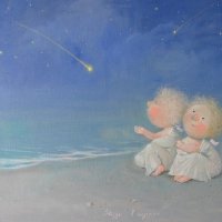 Картина «Звёзды в ладошки...» талантливой украинской художницы Евгении Гапчинской :: Надежд@ Шавенкова