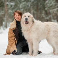Прогулка с собакой :: Ольга Семина