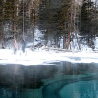 Январь на Гейзеровом озере :: Татьяна Лютаева