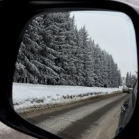 Вид в зеркало авто :: Таня Фиалка
