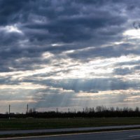 Панорама хмурого неба холодного апреля 2021 :: Анатолий Клепешнёв