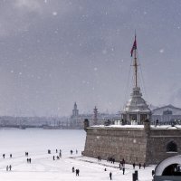 Зимнии гуляния по льду Невы :: Евгений Гусев