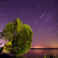 Озеро Виштынецкое, звездное небо и огоньки Литвы. :: Карен 