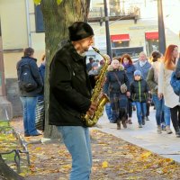 уличный музыкант в Санкт-Петербурге :: Валерия Яскович