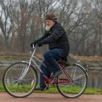 Может это Дед Мороз мчится на велосипеде ? :: Анатолий. Chesnavik.