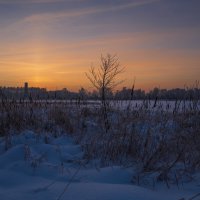 Зимний закат на Лебяжьем озере. :: Виктор Евстратов