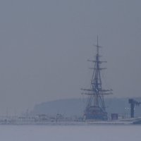 Корабль "Полтава" в тумане и в сильный мороз :: Anna-Sabina Anna-Sabina