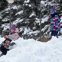 Дети играют в снежки, а не в войну. :: Милешкин Владимир Алексеевич 