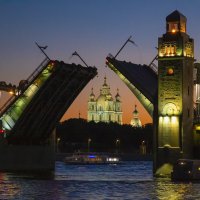 Большеохтинский мост и Смольный Собор :: Светлана Карнаух