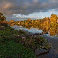 Золотая осень на реке Дубне. :: Виктор Евстратов