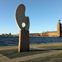 Скульптура "Solbåten" 1966г. "Солнечная лодка"остров Riddarholmen Стокгольм :: wea *