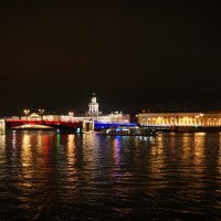 Питер. Вид на Дворцовый мост ночью :: Юлия Фотолюбитель