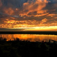 Панорама восхода солнца над рекой Волга. Волгоград. 10.11.2022 :: Павел Сытилин