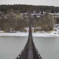 Мост в Красном Заводе через реку Чулым в Аргинский заказник :: Владимир Кириченко
