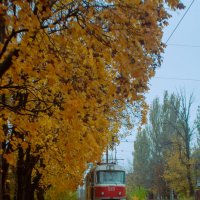 Осенний трамвай. :: Руслан Веселов