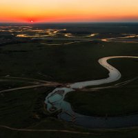 Закат на реке Аксай Есауловский :: Борис Бушмин