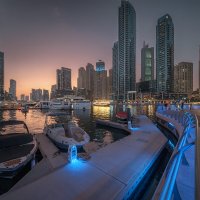 Boats in Marina At Sunset :: Fuseboy 