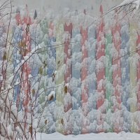 зима забор в снегу :: Алена Белинская