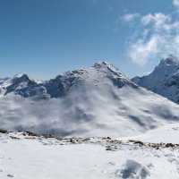 Домбай. Вид с горы Мусса-Ачитара на Кавказский хребет. :: Дина Евсеева