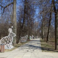 Арт объекты на липовой аллеи в парке. :: Ольга Довженко