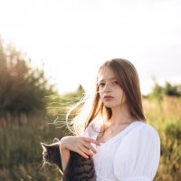 Девочка с котом :: Елена Севрюкова (Богатырёва)