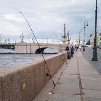 Рыбалка на Дворцовой набережной :: Магомед .