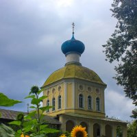 Подсолнухи в монастыре :: Сергей Кочнев