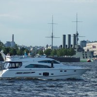 Нева, Санкт-Петербург, Аврора, яхта :: Михаил Колесов
