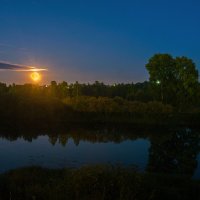 Лунный вечер на реке Ухта :: Николай Зиновьев