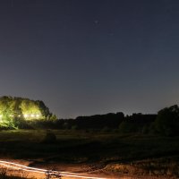 Ночной пейзаж у городского парка. Шуя, Ивановская область. :: Сергей Пиголкин