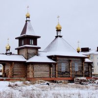 Строительство храма в память святых благоверных князя Петра и княгини Февронии. :: Восковых Анна Васильевна 