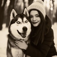 Прекрасная девушка и ее верный пес. :: Pavlov Filipp 