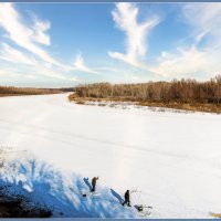 Уральск. Западно-Казахстанская область. Затон Чапаева, яр реки Урал, 20 марта 2024 года :: Александр Облещенко