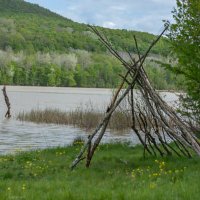 "шалаш" на озере :: Наталья Забудская