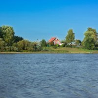 The village of Pakhotino from the side of the Sukhona River on a September day | 16. :: Sergey Sonvar