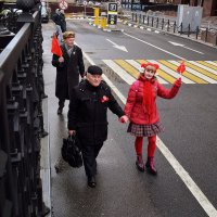 На митинг в красном. :: Татьяна Помогалова