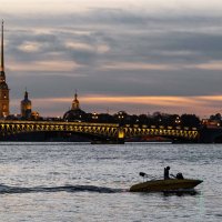 Вечер на Неве :: Константин Бобинский