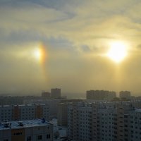 Гало и двойное солнце :: Татьяна Лютаева