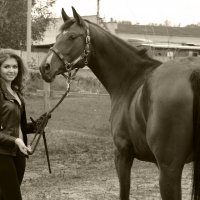 Девушка и лошадь3 :: Ирина Киркиченко