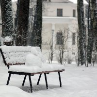 Скамейка в снегу :: Юлия Левикова