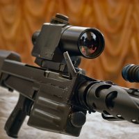 Снайперская винтовка с оптическим прицелом на выставке :: Катерина 