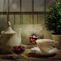 Чай с брусникой в зимнюю ночь :: Светлана Л.