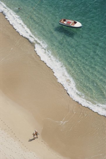 Пара на пляже в Акапулько, Мексика, 1968 год.