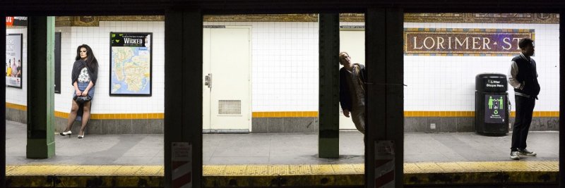Из серии «Платформы». Станция Нью-Йоркского метрополитена «Лоример-стрит». Фотограф Натан Двир.